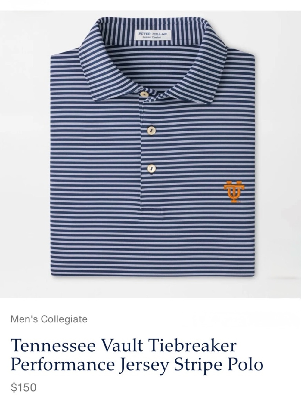 PETER MILLAR Tennessee Hemlock Performance Jersey Polo